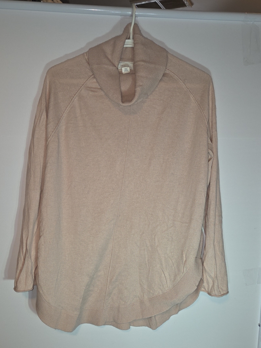 Caslon Soft Beige Cowl Neck Sweater Size M